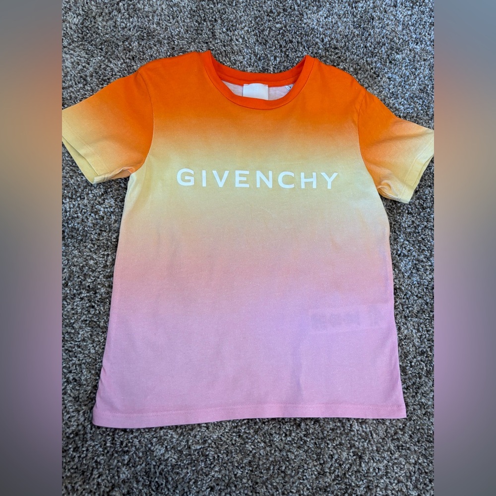 Givenchy Orange and Pink Kids Short Sleeve Tee